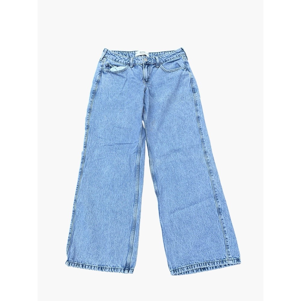 Hollister Low Rise Baggy Jeans W31 X30 Regular Medium Wash Wide Leg Denim